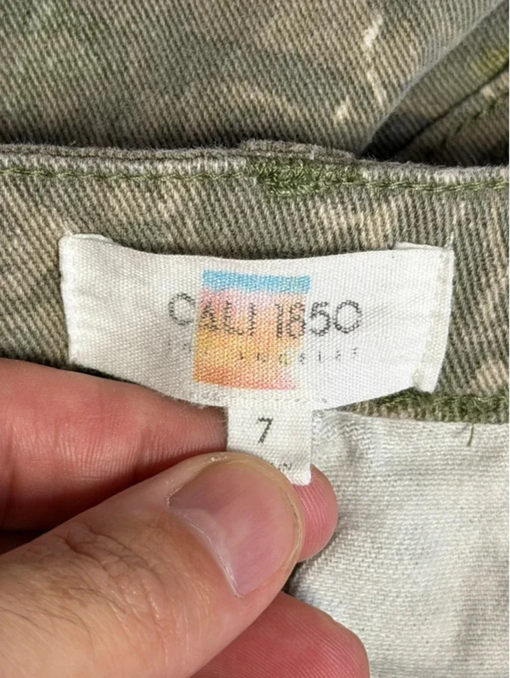 CALI 1850 Womens Camo Wide Leg Pants Camouflage Stretch Size 7